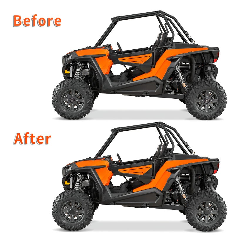 CPOWACE غطاء مركز عجلة CPOWACE RZR، أغطية محور سوداء متوافقة مع بولاريس RZR 900 1000 XP توربو 2014-2017، استبدال 1522216-655 (4 قطع) - Image 2